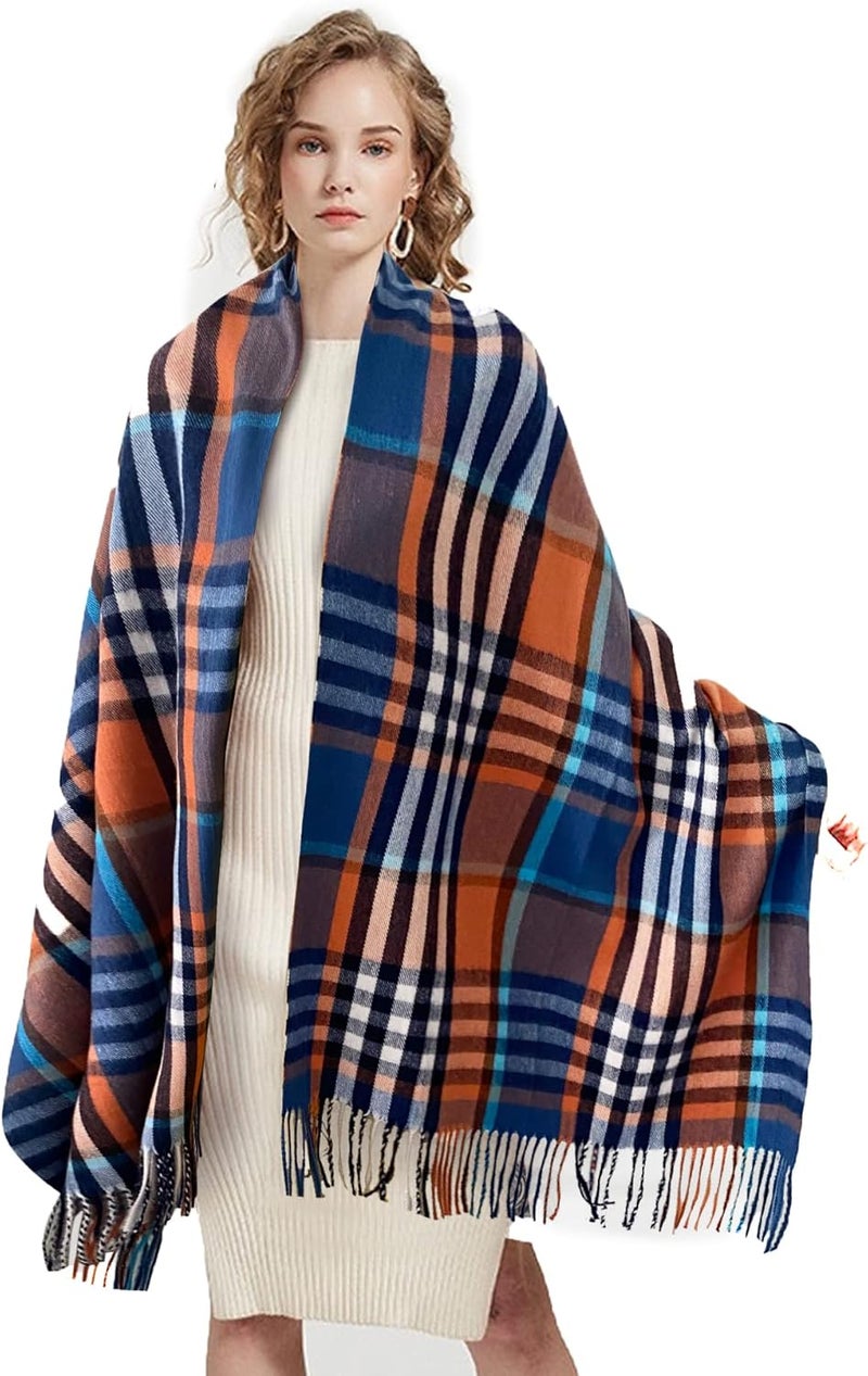 EXTREE Scarfs for Women Pashmina Silky Shawl Wrap for Evening Dressing Blanket Open Front Poncho Cape - Image 2
